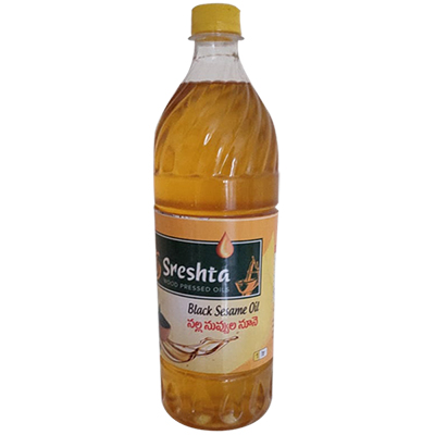 "Sreshta Black Sesame Oil ( 1liter) (Ganuga Oils) - Click here to View more details about this Product